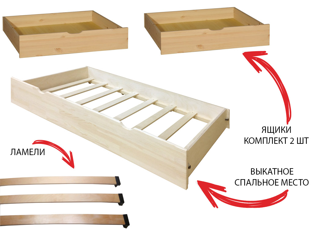 Двухъярусная кровать-домик для троих Эллинг