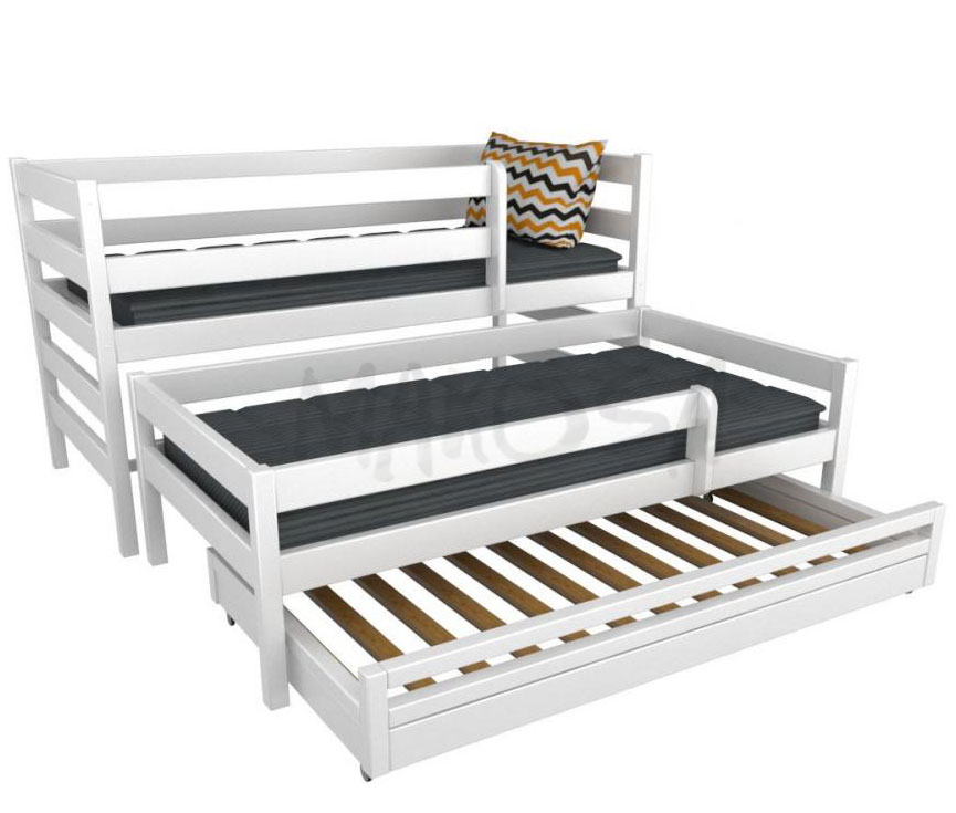 Трехъярусная раздвижная кровать из массива Фокус-3 купить в интернет ...