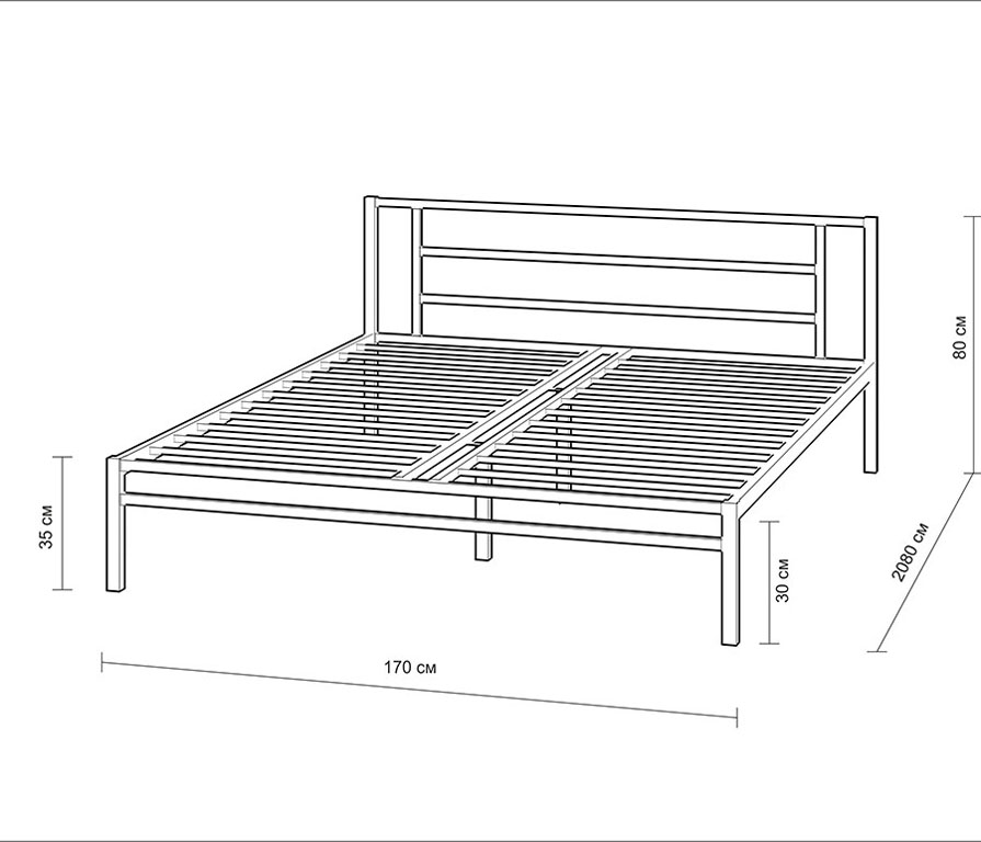 Кровать двуспальная 160х200 белая с ящиками