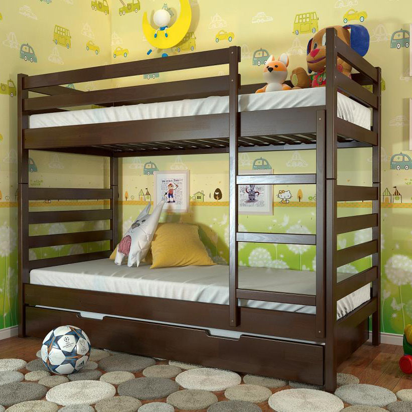 Двухъярусная кровать с выдвижным спальным местом Классика Люкс купить винтернет-магазине Магсэйл - 30624 руб.