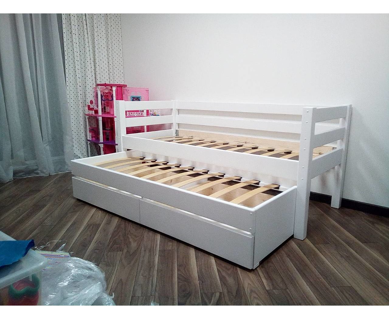 выкатная кровать массив для двоих детей