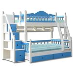 Двухъярусная кровать из сосны с полкой Аврора, КОД:33414, images №1, magsale.ru