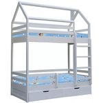 Двухъярусная кровать из массива сосны Домик, КОД:VMK265, images №1, magsale.ru