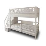 Двухъярусная кровать из массива сосны Прованс-1 (лестница Артек), КОД:VTS3106, images №1, magsale.ru
