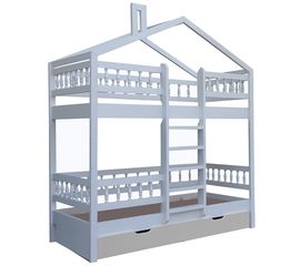 Двухъярусная кровать сосны Домик Микки-2, КОД:VMK623, images №1, magsale.ru