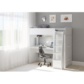 Кровать-чердак с рабочей зоной Легенда F607.1, КОД:LF6071 , images №1, magsale.ru