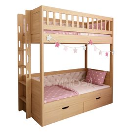 Двухъярусная кровать из сосны Астрель с мягкими спинками, КОД:MS0915, images №1, magsale.ru