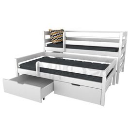 Двухъярусная раздвижная кровать с ящиками Фокус-2, КОД:MS0922, images №1, magsale.ru