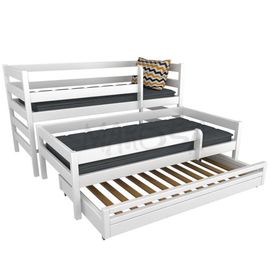 Трехъярусная раздвижная кровать из массива Фокус-3, КОД:MS0923, images №1, magsale.ru