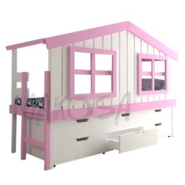 Детская кровать-домик с комодом Исландия, КОД:MS0925, images №1, magsale.ru