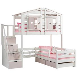 Двухъярусная кровать-домик из сосны №74 Карелия, КОД:MS0927, images №1, magsale.ru