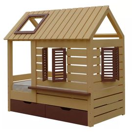 Детская кровать из массива сосны №3 Кофейный домик, КОД:33901, images №1, magsale.ru