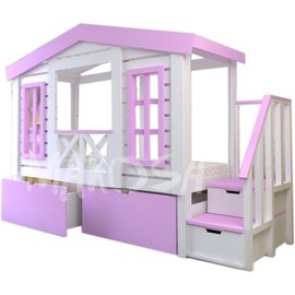 Детская кровать-домик из массива сосны №39 Сочи, КОД:MS0904, images №1, magsale.ru