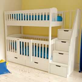 Двухъярусная кровать из массива Винни Люкс, КОД:MS519, images №1, magsale.ru