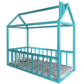 Детская кровать домик из массива Дали, КОД:MS4189, images №1, magsale.ru