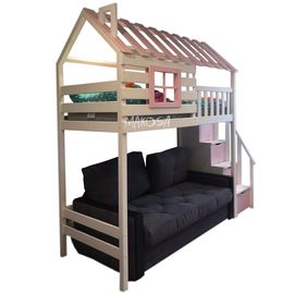 Кровать чердак из массива Домик Адриано, КОД:MS0963, images №1, magsale.ru