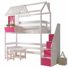 Кровать чердак из массива Домик Альфредо, КОД:MS0964, images №1, magsale.ru