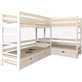 Угловая двухъярусная кровать для четверых Бригантина-4, КОД:MS0966, images №1, magsale.ru