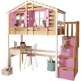 Кровать-чердак из массива сосны №40 Домик Карелия, КОД:MS0951, images №1, magsale.ru