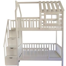 Двухъярусная кровать из массива Домик Лучано, КОД:MS09731, images №1, magsale.ru
