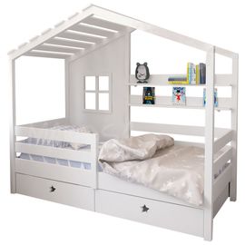 Детская кровать домик с ящиками и полкой Морган-2, КОД:FMS0940, images №1, magsale.ru