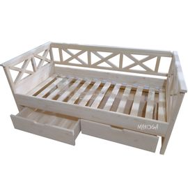 Детская кровать из дерева Прованс-7 с ящиками, КОД:MS0977, images №1, magsale.ru