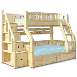 Двухъярусная кровать из сосны с полкой Веста, КОД:33990, images №1, magsale.ru