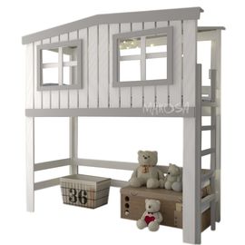 Кровать-чердак из массива Домик Старк, КОД:MS0988, images №1, magsale.ru