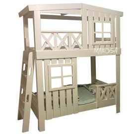 Двухъярусная кровать-домик из массива сосны Эклипс, КОД:MS0989, images №1, magsale.ru