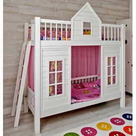 Двухъярусная кровать домик из сосны Замок Классика, КОД:VTS8565, images №1, magsale.ru