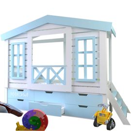 Детская кровать-домик с комодом Альпина, КОД:MS0902, images №1, magsale.ru