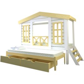 Кровать-домик выдвижная из массива Азимут, КОД:MS0903, images №1, magsale.ru