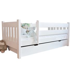 Детская раздвижная кровать из массива с бортиком Джесси-2​, КОД:MS1022, images №1, magsale.ru