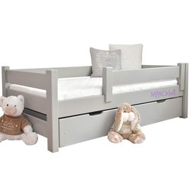 Детская кровать из массива с ящиками и бортиком Массимо, КОД:MS1024, images №1, magsale.ru