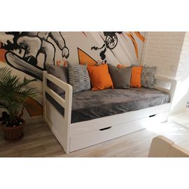 Детская кровать-тахта с ящиками из массива Минима, КОД:VMK355, images №1, magsale.ru