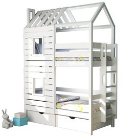 Двухъярусная кровать-домик из массива Пассат, КОД:MS0945, images №1, magsale.ru