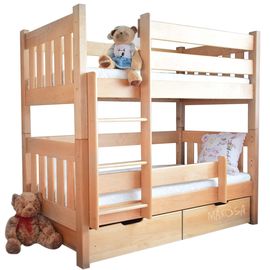 Двухъярусная кровать из массива сосны Пингвин, КОД:MS1036, images №1, magsale.ru