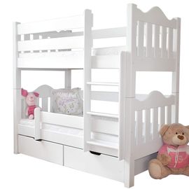 Двухъярусная кровать из массива сосны Ребекка, КОД:MS1037, images №1, magsale.ru