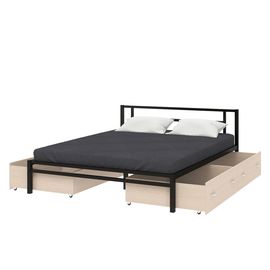 Двуспальная металлическая кровать Титан с ящиками, КОД:4S-TI-160ya, images №1, magsale.ru