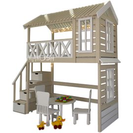 Кровать-чердак из массива сосны Эльдорадо, КОД:MS8788, images №1, magsale.ru