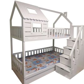 Двухъярусная кровать-домик из массива Лахти, КОД:MS8897, images №1, magsale.ru