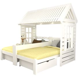 Двойная кровать из массива сосны Лапландия, КОД:MS8898, images №1, magsale.ru