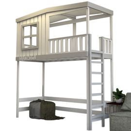 Кровать-чердак из массива сосны Магнолия, КОД:MS8889, images №1, magsale.ru