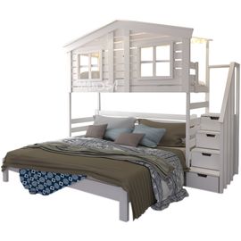 Двухъярусная двуспальная кровать из массива Марс, КОД:MS8900, images №1, magsale.ru