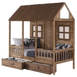 Детская кровать-домик с ящиками из массива Ранчо-2, КОД:MS8910, images №1, magsale.ru