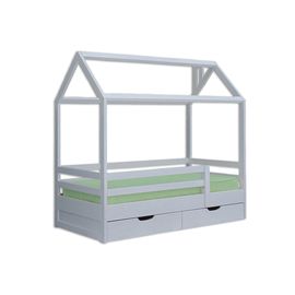 Кровать из массива сосны Домик №1 с ящиками, КОД:VMK326, images №1, magsale.ru