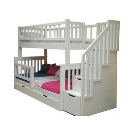 Двухъярусная кровать из сосны Артек ЛЮКС с передним бортиком, КОД:VMK178, images №1, magsale.ru