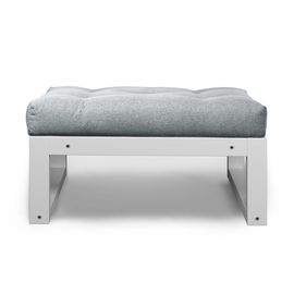 Пуфик Амбер Textile Белая эмаль Grey, КОД:АНД130308, images №1, magsale.ru