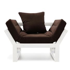 Кресло Амбер Velvet Белая эмаль Chocolate, КОД:АНД21865, images №1, magsale.ru