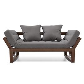 Кушетка Амбер Вельвет Орех Grey, КОД:АНД21868, images №1, magsale.ru